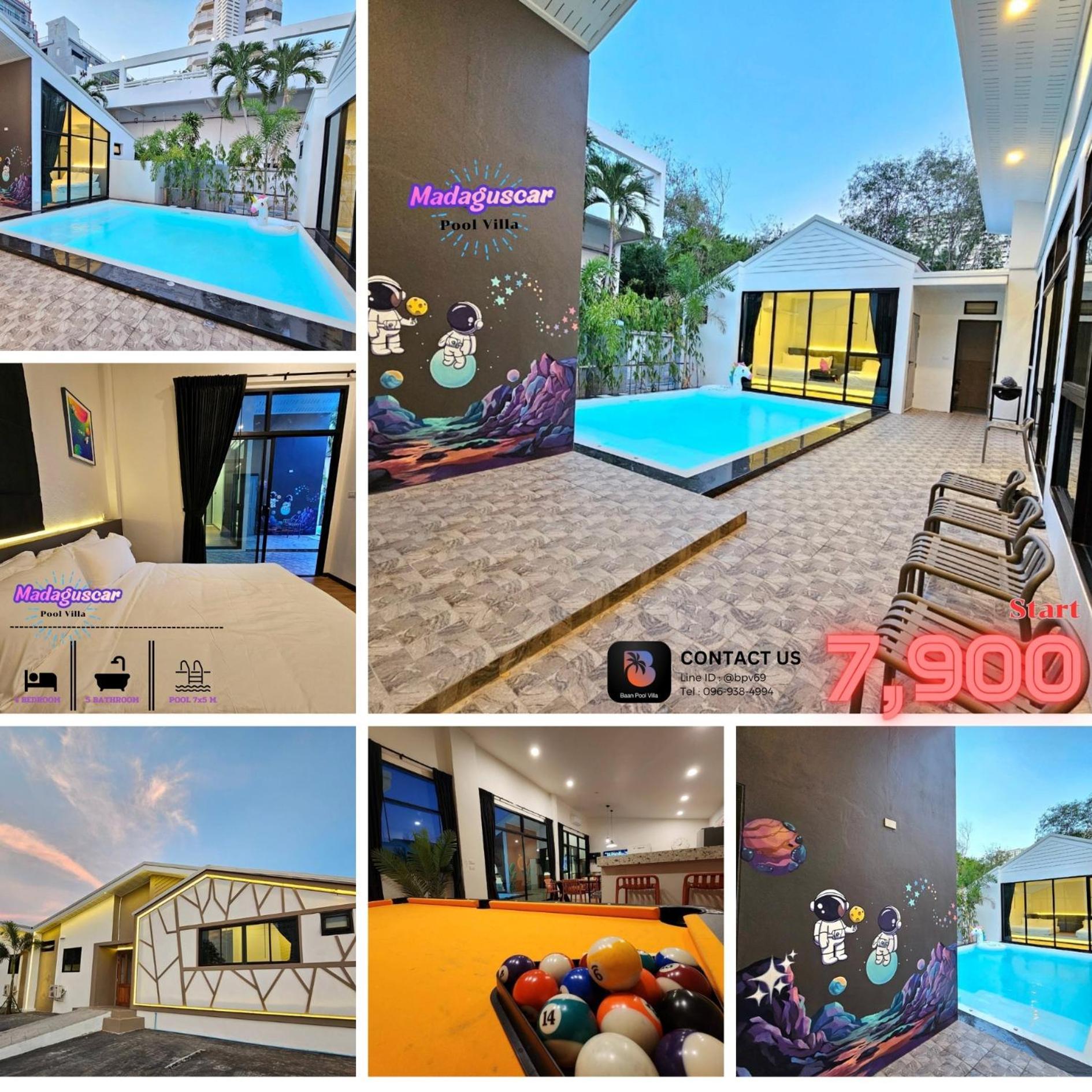 Madaguscar Private Pool Villa-Pattaya Jomtien Beach Dış mekan fotoğraf